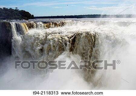 Stock Image - Devil's Throat Waterfall, Iguazu National Park, Argentina.. Fotosearch