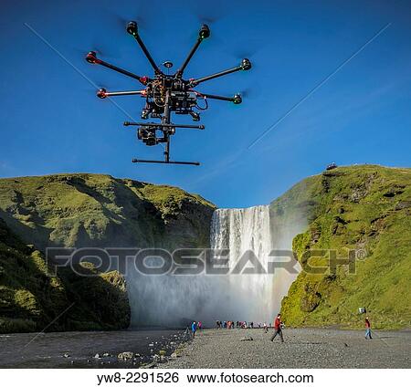DJI S1000, Radio Controlled Drone flying with a camera, Skogafoss Waterfalls, Iceland. View Large Photo Image Stock Photograph - DJI S1000, Radio Controlled Drone flying with a camera, Skogafoss Waterfalls, Iceland.. Fotosearch