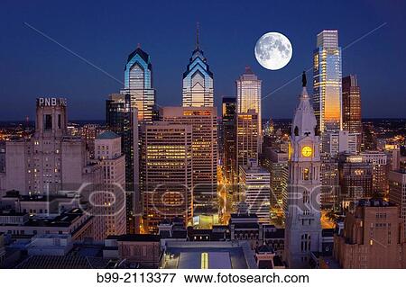 DOWNTOWN SKYLINE PHILADELPHIA PENNSYLVANIA USA. View Large Photo Image Stock Photo - DOWNTOWN SKYLINE PHILADELPHIA PENNSYLVANIA USA.. Fotosearch