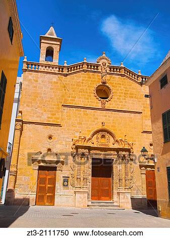 Esglesia del Roser - Church in Ciutadella on Menorca, Balearic Islands, Spain. View Large Photo Image Stock Image - Esglesia del Roser - Church in Ciutadella on Menorca, Balearic Islands, Spain.. Fotosearch