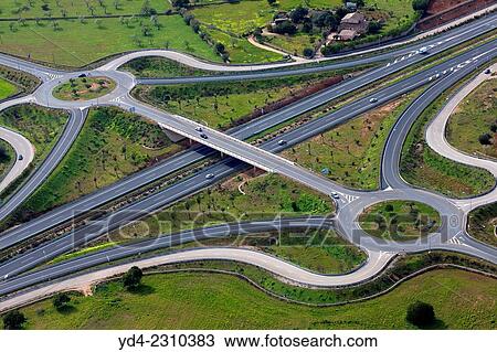 Stock Image - Freeway in Palma, Mallorca, Balearic Island, Spain.. Fotosearch