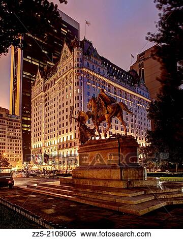 Grand Army plaza in front of the Plaza Hotel. View Large Photo Image Stock Photography - Grand Army plaza in front of the Plaza Hotel.. Fotosearch