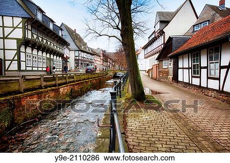 Half-timbered houses in the historic town centre, Goslar, Harz, Lower Saxony, Germany, Europe View Large Photo Image Stock Photograph - Half-timbered houses in the historic town centre, Goslar, Harz, Lower Saxony, Germany, Europe. Fotosearch