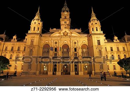 Hungary, Gyor, City Hall. View Large Photo Image Stock Photograph - Hungary, Gyor, City Hall.. Fotosearch