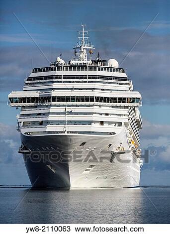 Stock Image - Large Cruise Ship in Reykjavik Harbor, Iceland.. Fotosearch