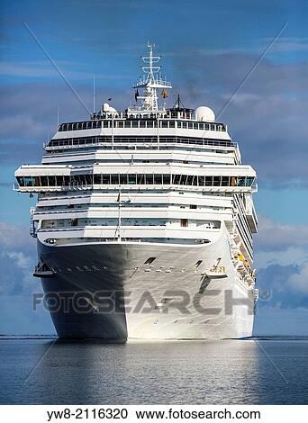 Stock Image - Large Cruise Ship, Reykjavik, Iceland.. Fotosearch