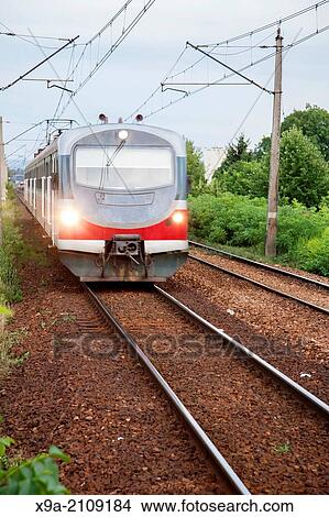 Local Trains in Krakow, Poland. View Large Photo Image Picture - Local Trains in Krakow, Poland.. Fotosearch