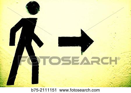 Man figure walking forward with an arrow. Output symbol. View Large Photo Image Stock Image - Man figure walking forward with an arrow. Output symbol.. Fotosearch