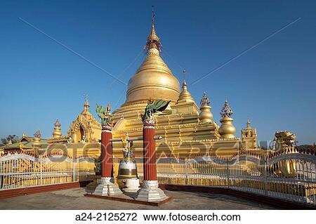 Stock Image - Myanmar, Mandalay City, Mandalay Hill, Sutaungpyei Pagoda.. Fotosearch