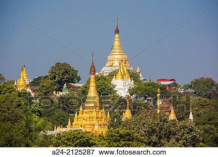 Myanmar, Sagaing City, Sagaing Hill, (near Mandalay). View Large Photo Image Stock Photo - Myanmar, Sagaing City, Sagaing Hill, (near Mandalay).. Fotosearch