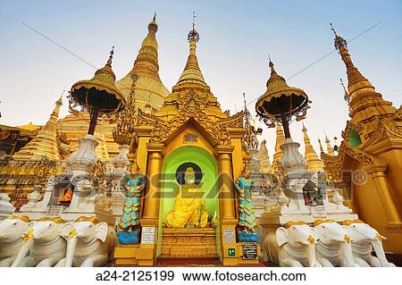 Myanmar, Yangon City, Shwedagon Pagoda, detail,. View Large Photo Image Stock Photo - Myanmar, Yangon City, Shwedagon Pagoda, detail,.. Fotosearch