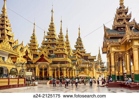 Myanmar, Yangon City, Shwedagon Pagoda,. View Large Photo Image Stock Photography - Myanmar, Yangon City, Shwedagon Pagoda,.. Fotosearch