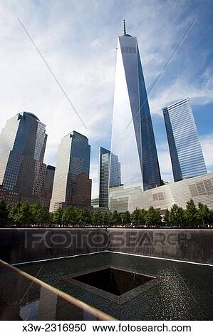 national september 11 memorial and one world trade center and skyscrapers, financial district, Manhattan, New York, Usa, America. View Large Photo Image Stock Image - national september 11 memorial and one world trade center and skyscrapers, financial district, Manhattan, New York, Usa, America.. Fotosearch