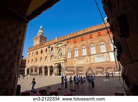 Palazzo d'Accursio or Palazzo Comunale is a palace, Piazza Maggiore, Bologna, Emilia-Romagna, Italy, Europe. View Large Photo Image Picture - Palazzo d'Accursio or Palazzo Comunale is a palace, Piazza Maggiore, Bologna, Emilia-Romagna, Italy, Europe.. Fotosearch