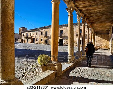 Plaza Mayor in Pedraza. Segovia. Castilla Leon. Spain. View Large Photo Image Stock Image - Plaza Mayor in Pedraza. Segovia. Castilla Leon. Spain.. Fotosearch