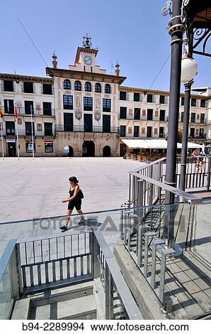 Picture - Plaza Nueva or Plaza de los Fueros. Tudela. Navarre. Spain.. Fotosearch