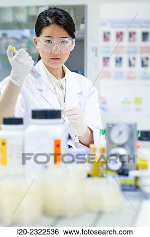 Stock Photograph - Researcher. Biological test laboratory. Chemical Analysis Laboratory. Technological Services to Industry. Tecnalia Research and Innovation, Donostia, San Sebastian, Gipuzkoa, Basque Country, Spain.. Fotosearch