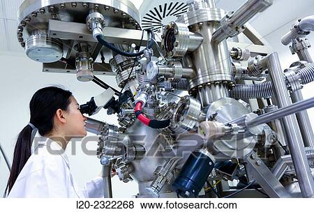 Researcher. Surface spectrometer, Photoelectron spectroscopy, Auger Electron Spectroscopy, AES, VG Scientific ESCAlab 200D Surface Analysis Equipment. View Large Photo Image Stock Photo - Researcher. Surface spectrometer, Photoelectron spectroscopy, Auger Electron Spectroscopy, AES, VG Scientific ESCAlab 200D Surface Analysis Equipment.. Fotosearch