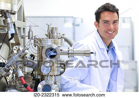 Stock Photography - Researcher. Surface spectrometer, Photoelectron spectroscopy, Auger Electron Spectroscopy, AES, VG Scientific ESCAlab 200D Surface Analysis Equipment.. Fotosearch