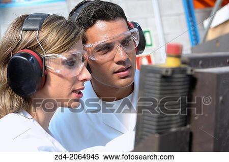 Researcher with glasses and ear protection. Machine for cutting material by water jet and abrasive Industry. Tecnalia Research and innovation. San Sebastian. Donostia. Gipuzkoa. Basque Country. Spain. View Large Photo Image Stock Photography - Researcher with glasses and ear protection. Machine for cutting material by water jet and abrasive Industry. Tecnalia Research and innovation. San Sebastian. Donostia. Gipuzkoa. Basque Country. Spain.. Fotosearch