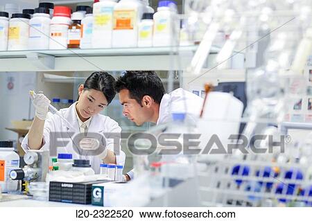 Stock Image - Researchers. Biological test laboratory. Chemical Analysis Laboratory. Technological Services to Industry. Tecnalia Research and Innovation, Donostia, San Sebastian, Gipuzkoa, Basque Country, Spain.. Fotosearch