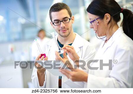 Stock Photograph - Researchers, Laboratory, Research on building materials, Tecnalia Research and Innovation, Zamudio, Bizkaia, Basque Country, Spain. Fotosearch