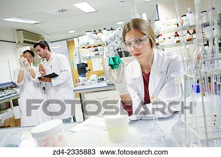Stock Image - Researchers. Organic Laboratory. Chemical Analysis Laboratory. Technological Services to Industry. Tecnalia Research and Innovation, Donostia, San Sebastian, Gipuzkoa, Basque Country, Spain. Fotosearch