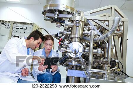 Researchers. Surface spectrometer, Photoelectron spectroscopy, Auger Electron Spectroscopy, AES, VG Scientific ESCAlab 200D Surface Analysis Equipment. Donostia, San Sebastian, Gipuzkoa, Basque Country, Spain. View Large Photo Image Stock Photo - Researchers. Surface spectrometer, Photoelectron spectroscopy, Auger Electron Spectroscopy, AES, VG Scientific ESCAlab 200D Surface Analysis Equipment. Donostia, San Sebastian, Gipuzkoa, Basque Country, Spain.. Fotosearch