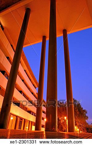 Residential buildings at night, Villa Olimpica Vall d'Hebron, Barcelona, Catalonia, Spain View Large Photo Image Stock Image - Residential buildings at night, Villa Olimpica Vall d'Hebron, Barcelona, Catalonia, Spain. Fotosearch
