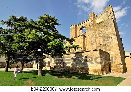 Ruins of St. Peter. Cistercian Gothic church of the thirteenth century, with three naves, with an interesting apse similar to San Saturnino of Pamplona. The cover is of the eighteenth century. Viana. Camino de Santiago, way of St. James. Navarra. Spain. View Large Photo Image Stock Photo - Ruins of St. Peter. Cistercian Gothic church of the thirteenth century, with three naves, with an interesting apse similar to San Saturnino of Pamplona. The cover is of the eighteenth century. Viana. Camino de Santiago, way of St. James. Navarra. Spain.. Fotosearch