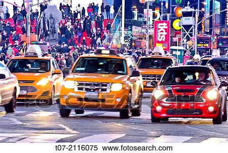 Rush hour traffic, Mass Transit, Broadway, 42nd Street Time Square, Midtown Manhattan, New York City, USA. View Large Photo Image Stock Photography - Rush hour traffic, Mass Transit, Broadway, 42nd Street Time Square, Midtown Manhattan, New York City, USA.. Fotosearch