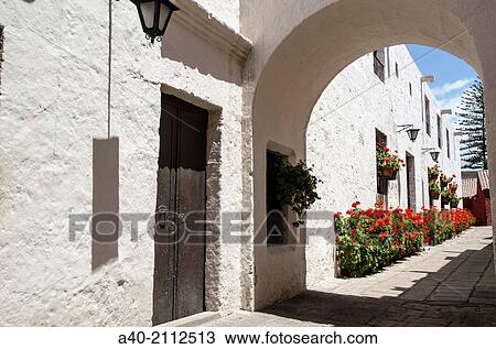 Santa Catalina of Siena Monastery 1579. Arequipa. Peru. UNESCO World Heritage Site. View Large Photo Image Stock Image - Santa Catalina of Siena Monastery 1579. Arequipa. Peru. UNESCO World Heritage Site.. Fotosearch