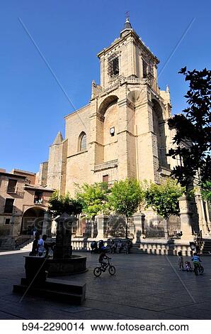Picture - Santa Maria Church, Gothic and Renaissance, where the remains of Cesare Borgia, son of Pope Alexander VI.. Fotosearch