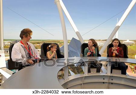 Stock Image - Skybar, Futuroscope theme park, around Poitiers, Vienne department, Poitou-Charentes region, France, Europe.. Fotosearch