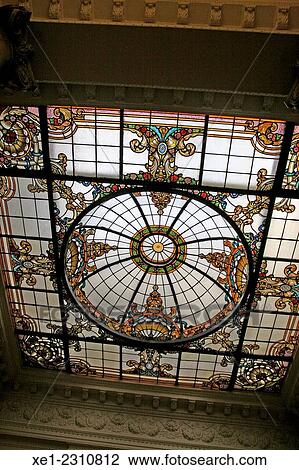 Stock Image - Skylight, building Industrial Technical Engineers Association, Barcelona, Catalonia, Spain. Fotosearch