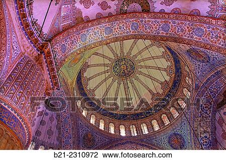 Stock Image - Sultan Ahmed Mosque, Istanbul, Turkey. Fotosearch