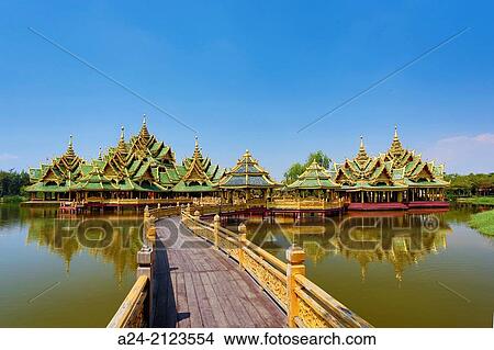 Thailand, Bangkok City, Ancient Siam Park, Pavillion of the enlightened. View Large Photo Image Picture - Thailand, Bangkok City, Ancient Siam Park, Pavillion of the enlightened.. Fotosearch