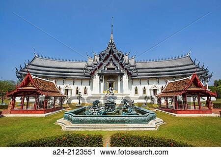 Thailand, Bangkok City, Ancient Siam Park, Sanphet Prasat Palace, Ayutthaya. View Large Photo Image Stock Image - Thailand, Bangkok City, Ancient Siam Park, Sanphet Prasat Palace, Ayutthaya.. Fotosearch