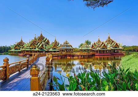 Thailand, Bangkok City, Ancient Siam Park, Pavillion of the enlightened. View Large Photo Image Stock Image - Thailand, Bangkok City, Ancient Siam Park, Pavillion of the enlightened.. Fotosearch