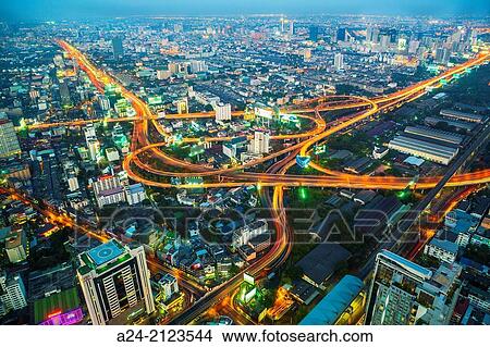 Thailand, Bangkok City, central Bangkok, highways crossing at Ratchaprarop distric. View Large Photo Image Picture - Thailand, Bangkok City, central Bangkok, highways crossing at Ratchaprarop distric.. Fotosearch