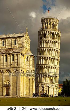 Torrre Pendante the leaning tower at Piazza del Miracoli the field of miracles Pisa city Tuscany region Italy Europe. View Large Photo Image Stock Image - Torrre Pendante the leaning tower at Piazza del Miracoli the field of miracles Pisa city Tuscany region Italy Europe.. Fotosearch