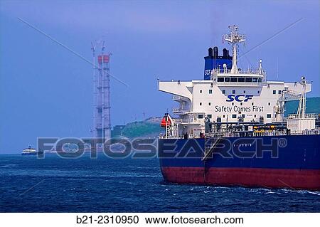 Stock Image - Turkey. Entering the Bosphorus from the Black Sea,.. Fotosearch