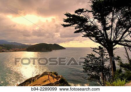 Stock Photo - View from Ribadesella. Principality of Asturias. Spain.. Fotosearch