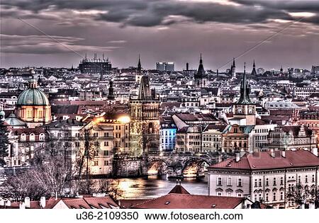 Stock Image - View of Prague Czech Republic. Fotosearch
