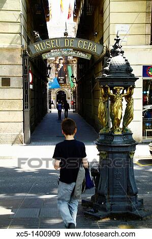 Wax Museum, La Rambla, Barcelona, Catalonia, Spain, Europe View Large Photo Image Stock Photo - Wax Museum, La Rambla, Barcelona, Catalonia, Spain, Europe. Fotosearch
