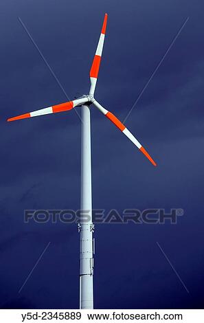 Stock Photo - Wind turbine, Saxony, Germany, Europe.. Fotosearch
