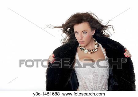 Attractve woman in mink coat View Large Photo Image Stock Photo - Attractve woman in mink coat. Fotosearch