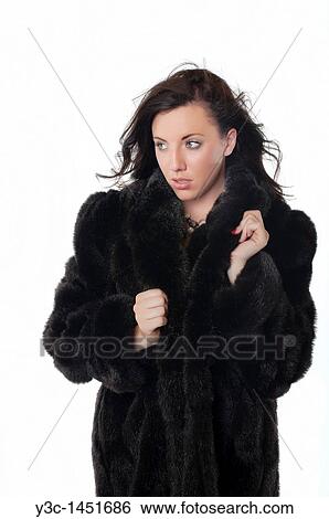 Attractve woman in mink coat View Large Photo Image Stock Photograph - Attractve woman in mink coat. Fotosearch