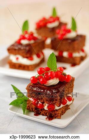 Chocolate cake with red currants. View Large Photo Image Stock Image - Chocolate cake with red currants.. Fotosearch