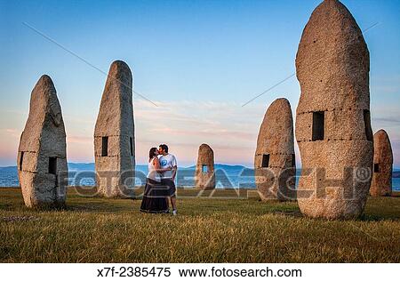 "Couple, Menhires by Manolo Paz, Coruña city, Galicia, Spain. " View Large Photo Image Stock Photography - "Couple, Menhires by Manolo Paz, Coruña city, Galicia, Spain. ". Fotosearch